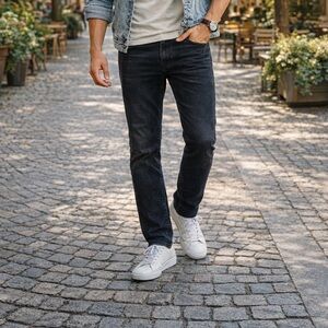 NWOT Fashion Nova Men's Dark Wash Straight Jeans